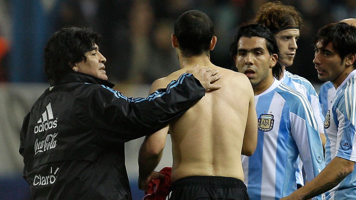 Ein in die Kritik geratener Messias: Maradona.