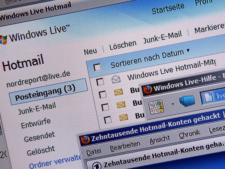 Die E-Mail-Konten von Kunden der Dienste Hotmail, Yahoo, AOL und Google Mail wurden in diesem Jahr ebenfalls gehackt.
