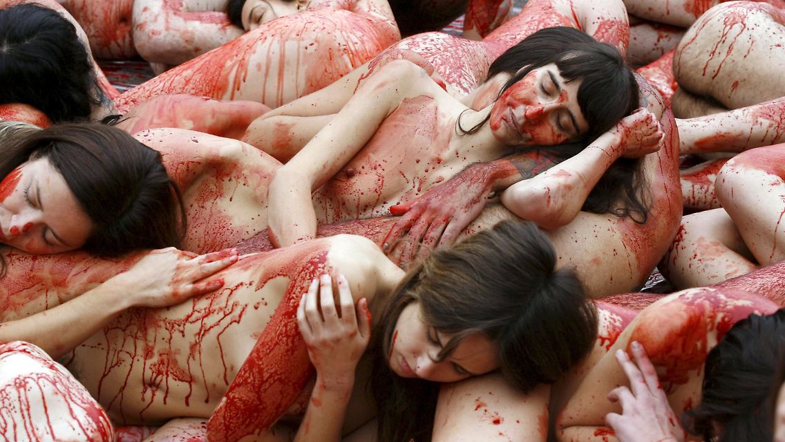 Proteste gegen Pelz sind nicht immer schön.