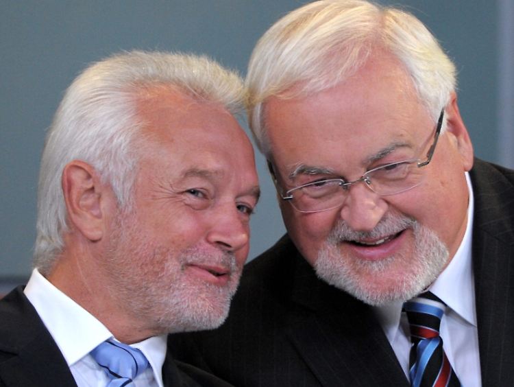 Sie wollen die Millionenverluste für ihr Land abwenden: Carstensen (r.) und Kubicki.