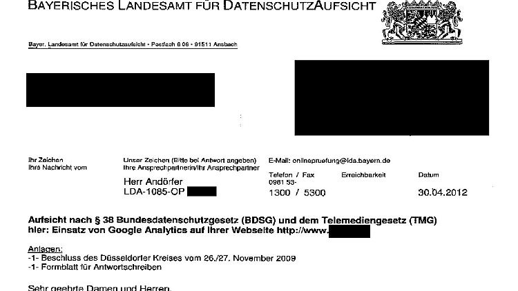 Post von der Datenschutzaufsicht: Hunderte Webseitenbetreiber wurden in einem sechsseitigen Schreiben aufgefordert, Google Analytics endlich datenschutzkonform einzusetzen und alte Daten zu löschen.