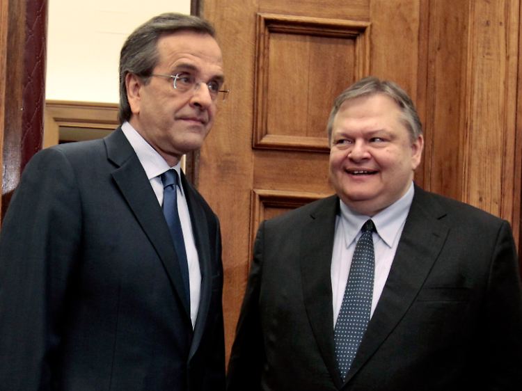 Chefs der abgewirtschaften ND und Pasok: Antonis Samaras (links) und Evangelos Venizelos.