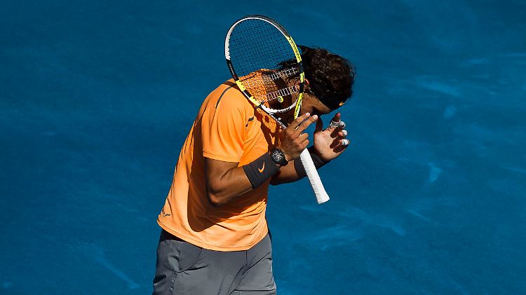 Blues auf blau: Rafael Nadal litt in Madrid.