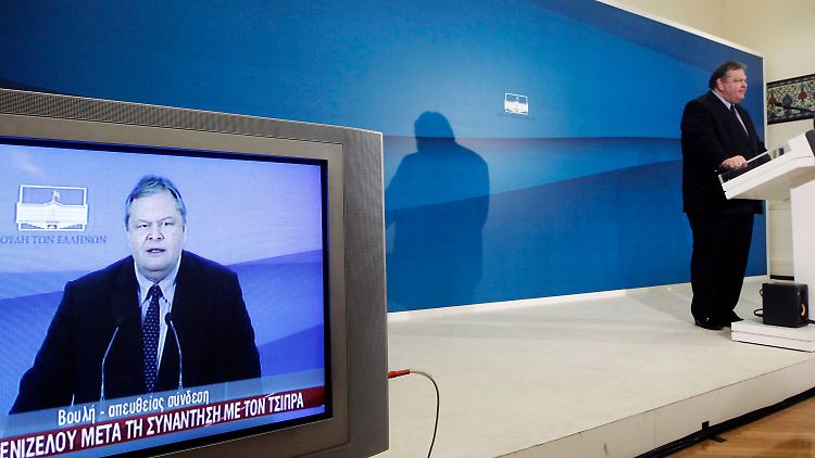 Pasok-Chef Venizelos verkündet offiziell das Scheitern der Gespräche.