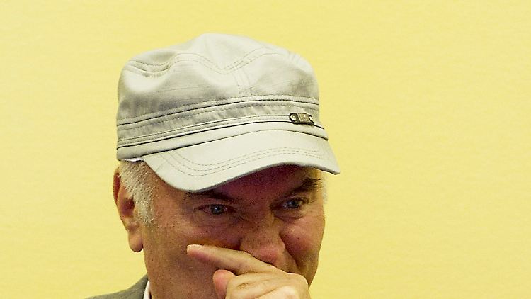 Mladic bei einer Anhörung in Den Haag.