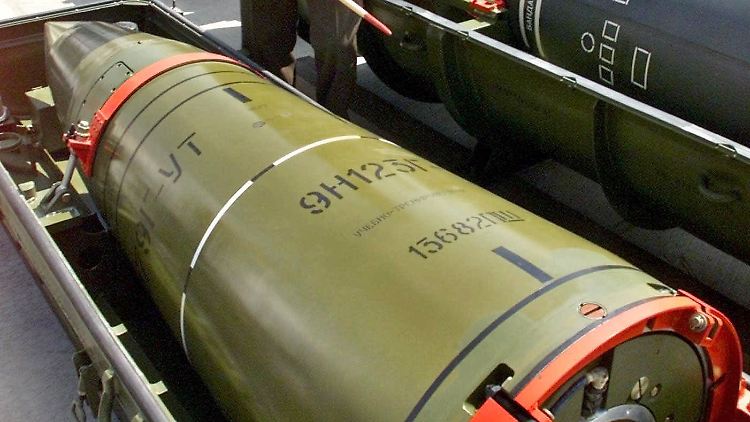 Eine Scud-Rakete in Russland.