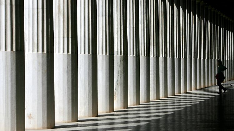 Griechischer Säulengang: Die Probleme in Athen versperren die Sicht.