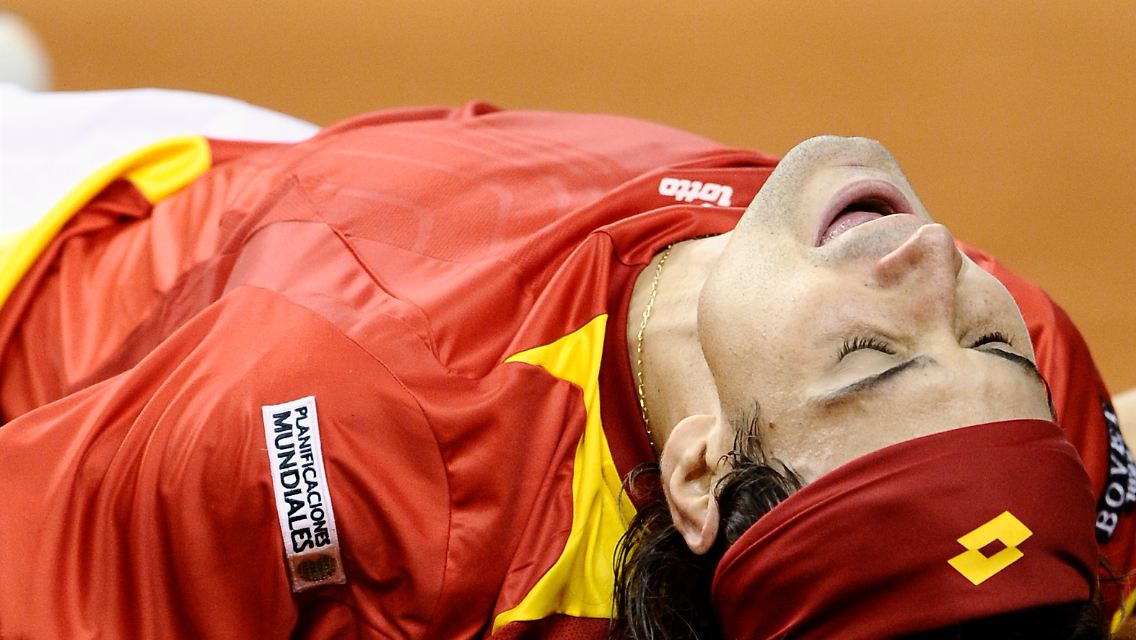 Nach 4:17 Stunden hatte David Ferrer den Tschechen Radek Stepanek in fünf Sätzen niedergerungen.