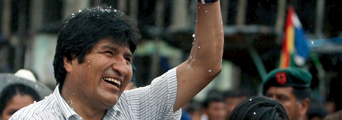 Alter und neuer Präsident: Evo Morales.