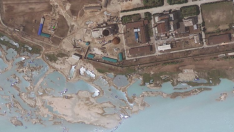 Die Satellitenaufnahme zeigt laut US-Experten Baufortschritte an dem Atomanlagen in Yongbyon.