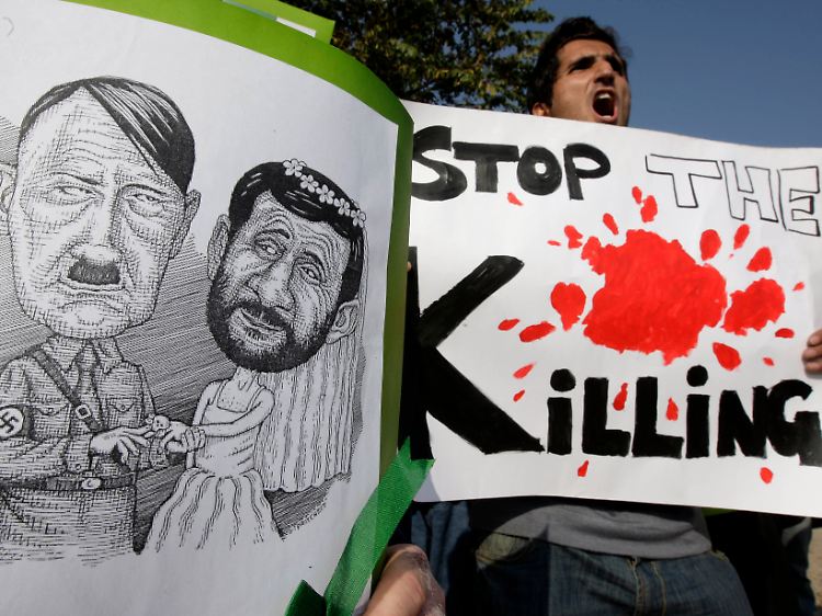 Im pakistanischen Islamabad protestierten Menschen gegen Ahmadinedschad.