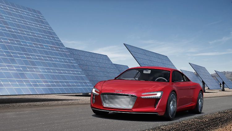 Sportler unter Strom: Äußerlich steht der E-Tron dem Audi R8 recht nahe.