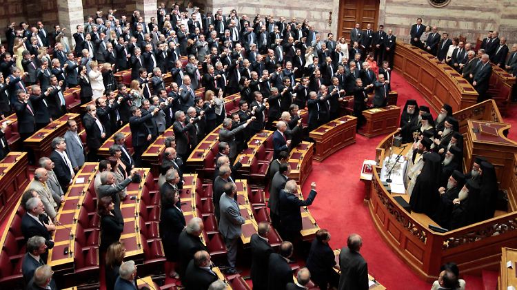 Ein kurzes Vergnügen: Nach zwei Tagen ist dieses griechische Parlament schon wieder Geschichte.