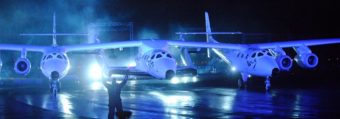Vorgestellt mit viel Tamtam: Das erste Raumschiff für private Kurztrips durchs All, "SpaceShipTwo".