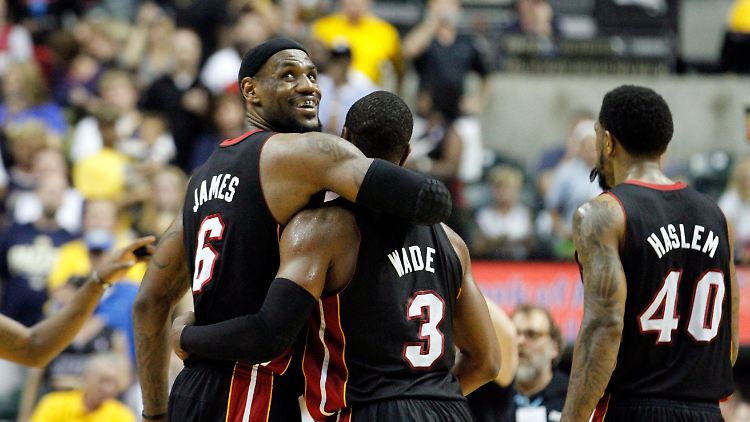 Pacers-Albtraum: 70 der 101 Punkte von Miami gingen auf das Konto von LeBron James und Dwyane Wade.