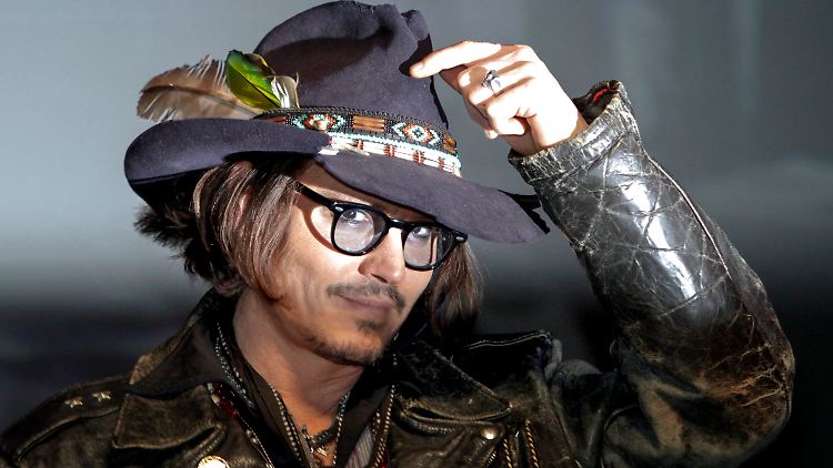 Depp bei der Präsentation seines neuen Films "Dark Shadows".