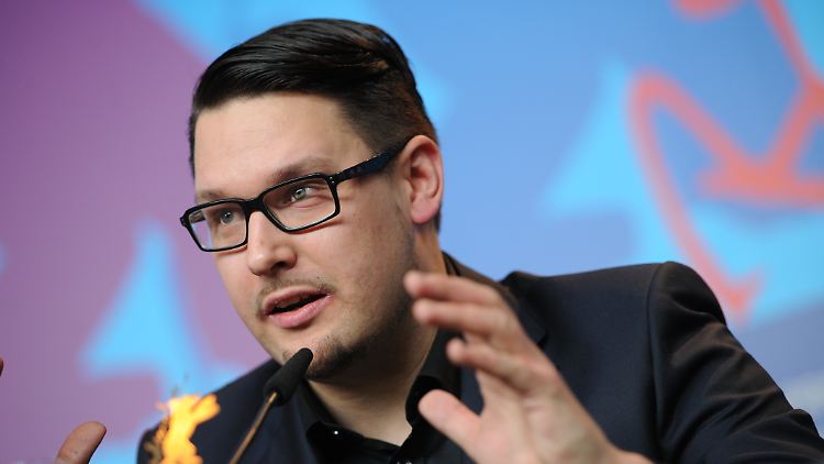 Vuorensola auf der diesjährigen Berlinale, wo er "Iron Sky" vorstellte.