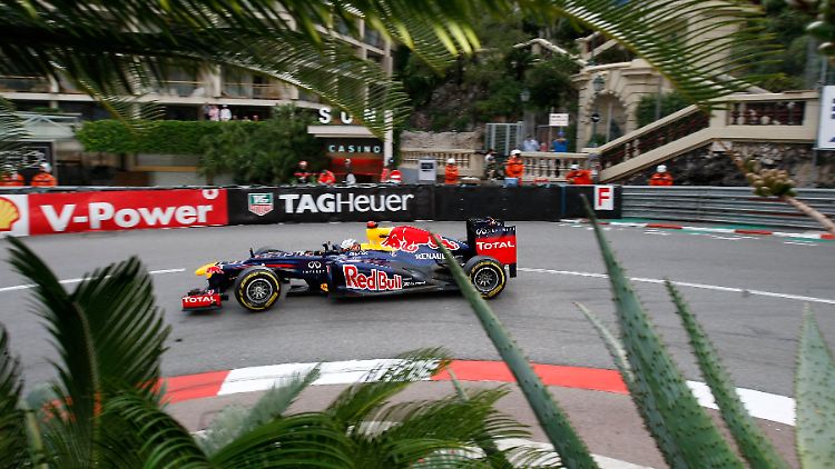 Sebastian Vettel dreht seine Runden in Monte Carlo.