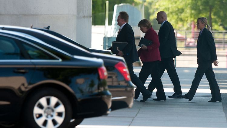 Im Kanzleramt trafen sich die Spitzen von Regierung und Opposition.
