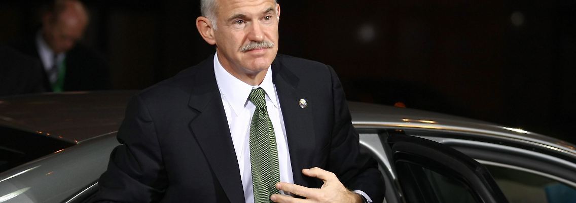 Premier Georgios Papandreou bei seiner Ankunft in Brüssel.