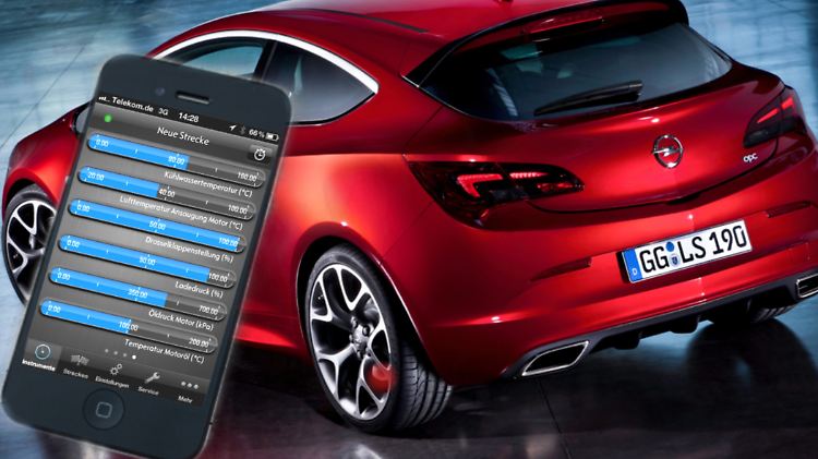 Opel bietet für den Astra OPC eine spezielle App zum Auslesen des CAN-Bus an.