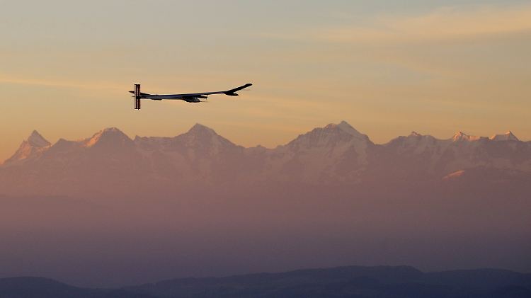 "Solar Impulse" auf dem Weg nach Afrika.