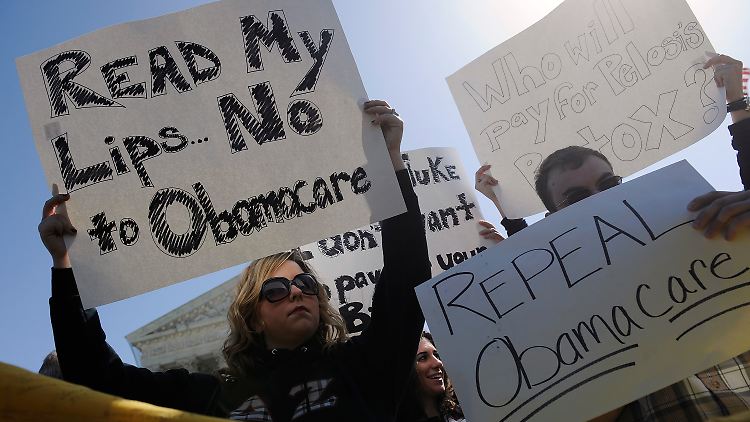 Demonstration gegen Obamas Gesundheitsreform, abfällig "ObamaCare" genannt.