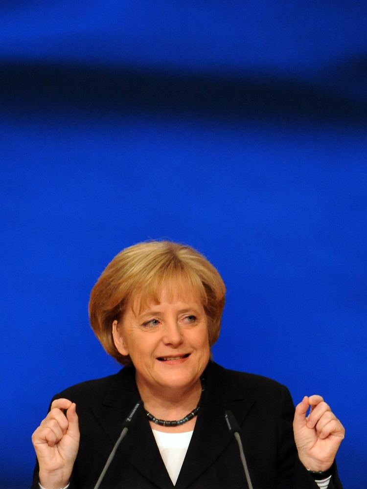 "Man kann nicht auf Dauer über seine Verhältnisse leben": Angela Merkel im Dezember 2008 auf dem CDU-Parteitag in Stuttgart.
