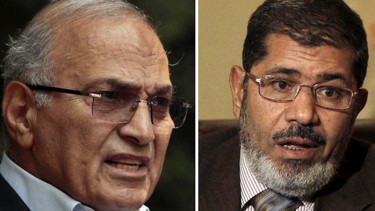 Schafik (l.) und Mursi (r.) kämpfen am 16. und 17. Juni um das höchste Amt im Staat.