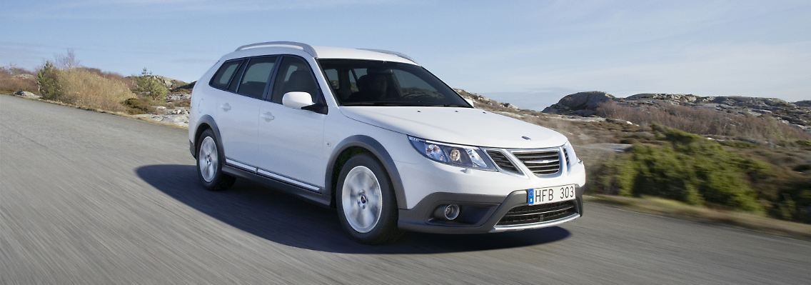 Offenbar mit im Paket: Der Saab 9-3x.