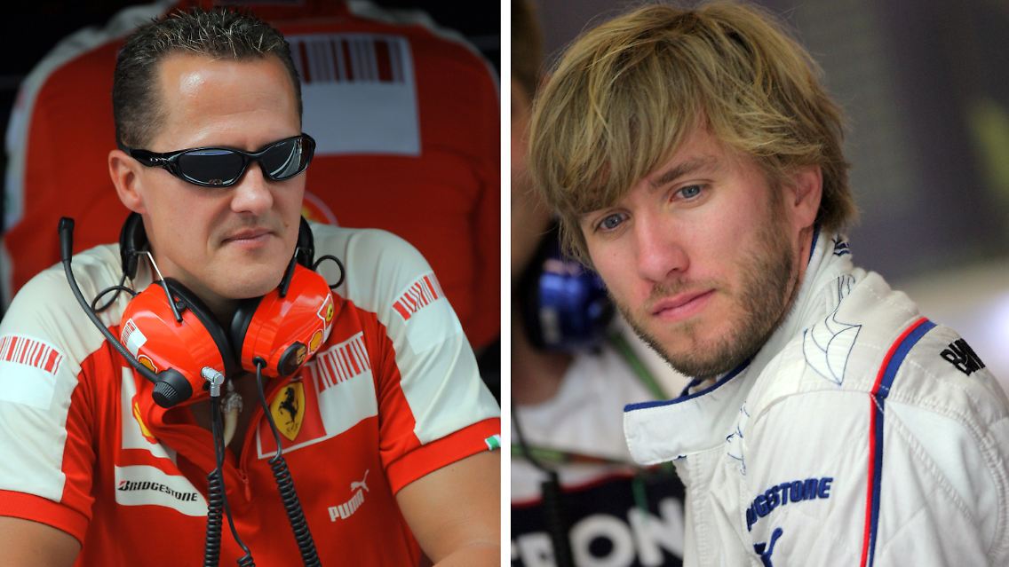 Rivalen der Rennbahn: Michael Schumacher und Nick Heidfeld.