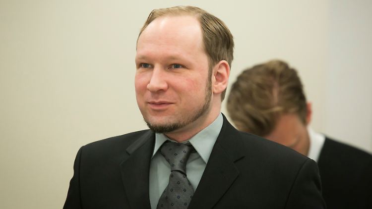 Breivik im Gerichtssaal.