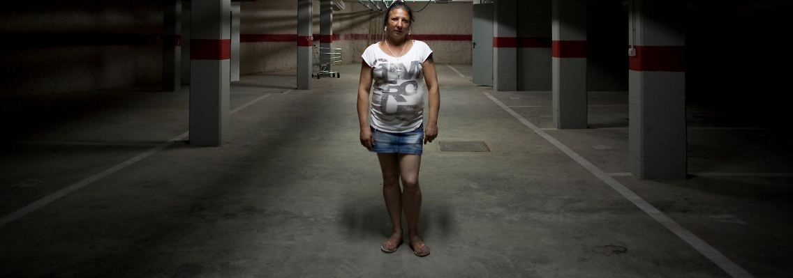 Arbeitslose Spanierin in Sevilla