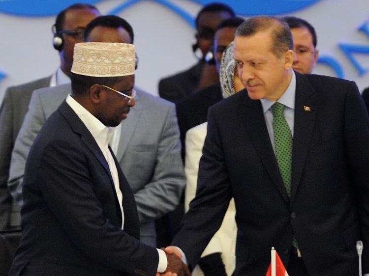 Somalias Premier Abdiweli Mohammed Ali mit seinem türkischen Amtskollegen Recep Tayyip Erdogan.