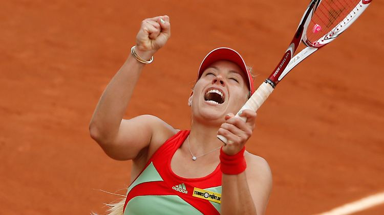 Kerber freut sich nach dem Sieg gegen Martic.