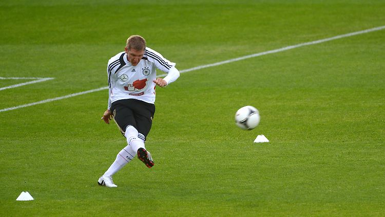 Bastian Schweinsteiger beim Training in Danzig.