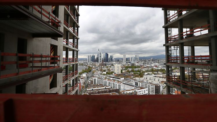 Das finanzielle Zentrum Europas: Die Skyline von Frankfurt am Main.