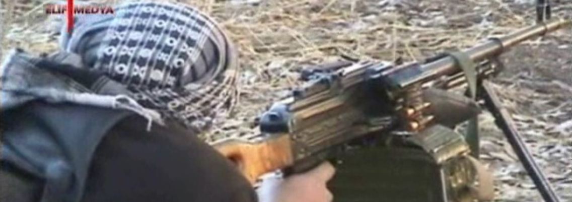 Ausschnitt aus einem Propaganda-Video, dass Deutsche beim Schießtraining zeigt.