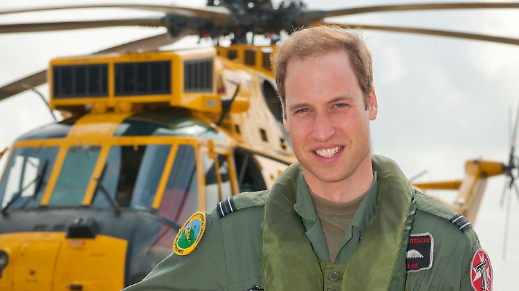 Steigt auf und darf Leben retten: Prinz William.