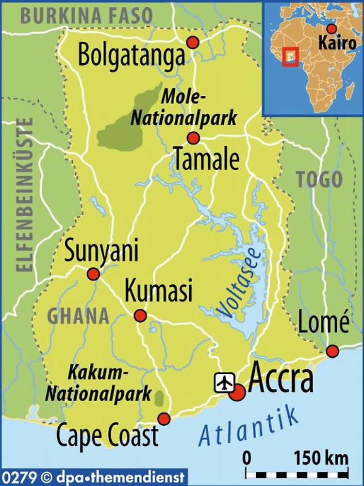 Einst eine britische Kolonie: Ghana am Golf von Guinea gehört zu den sichersten Reiseländern in Westafrika.