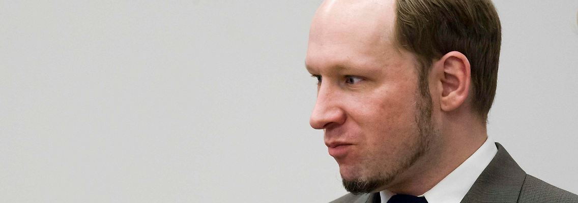 Breivik während des Prozesses.