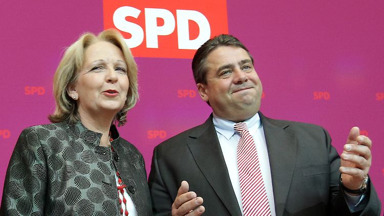 Der Chef und seine beste Kraft: Hannelore Kraft ist beliebter als Sigmar Gabriel.