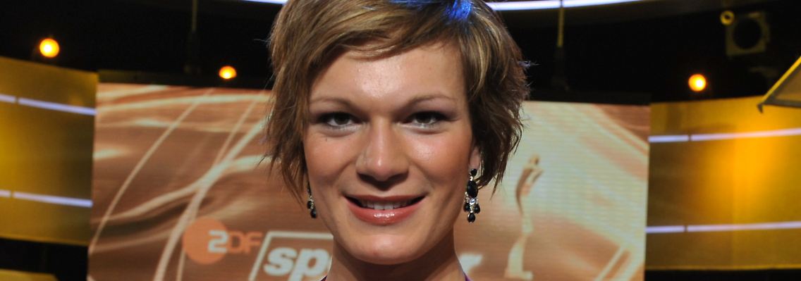 Feiert mit der Konkurrenz: Maria Riesch.