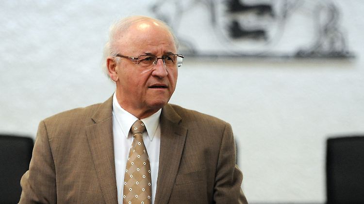 Michael Buback im Oberlandesgericht in Stuttgart.