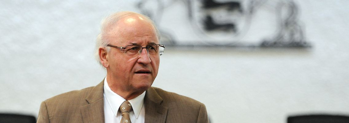 Michael Buback im Oberlandesgericht in Stuttgart.