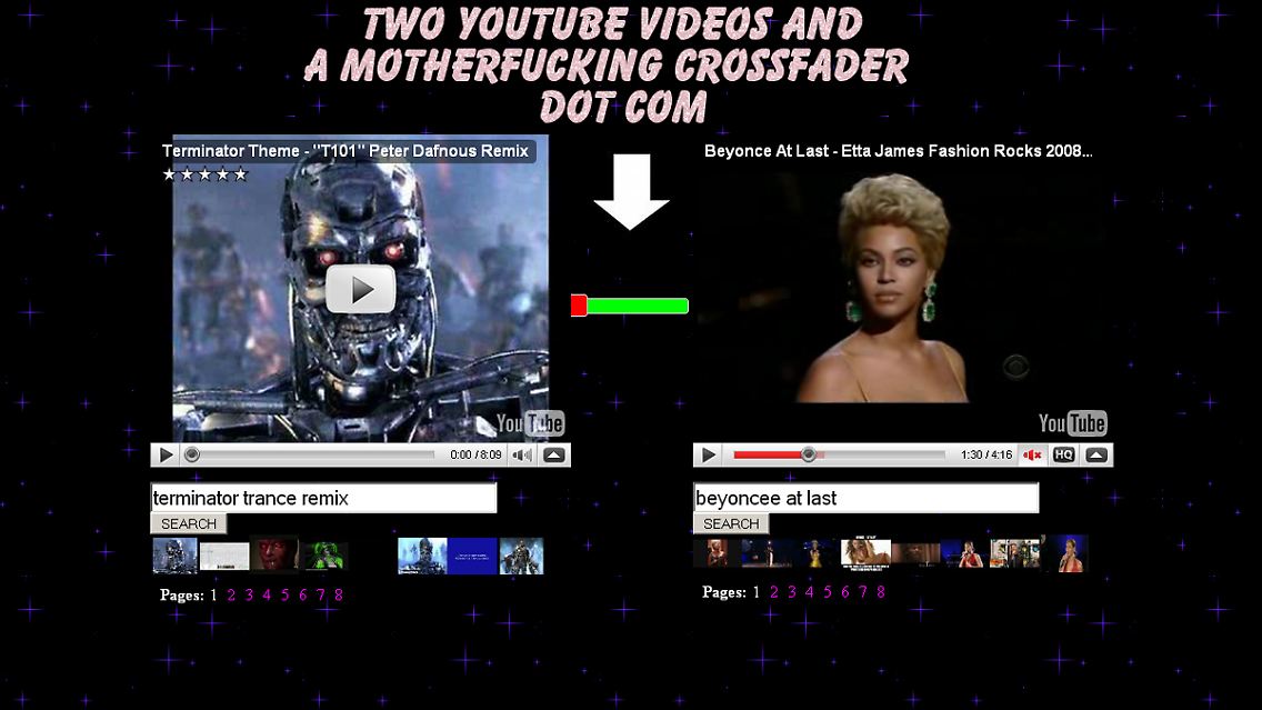 Per Crossfader vom Terminator zu Beyonce - geht nicht, gibt's nicht.