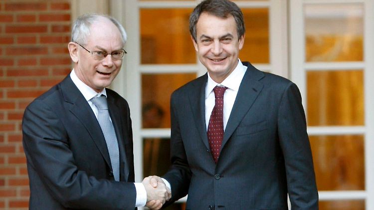 Van Rompuy und Zapatero: Das Duo führt Europa ab dem ersten Januar.