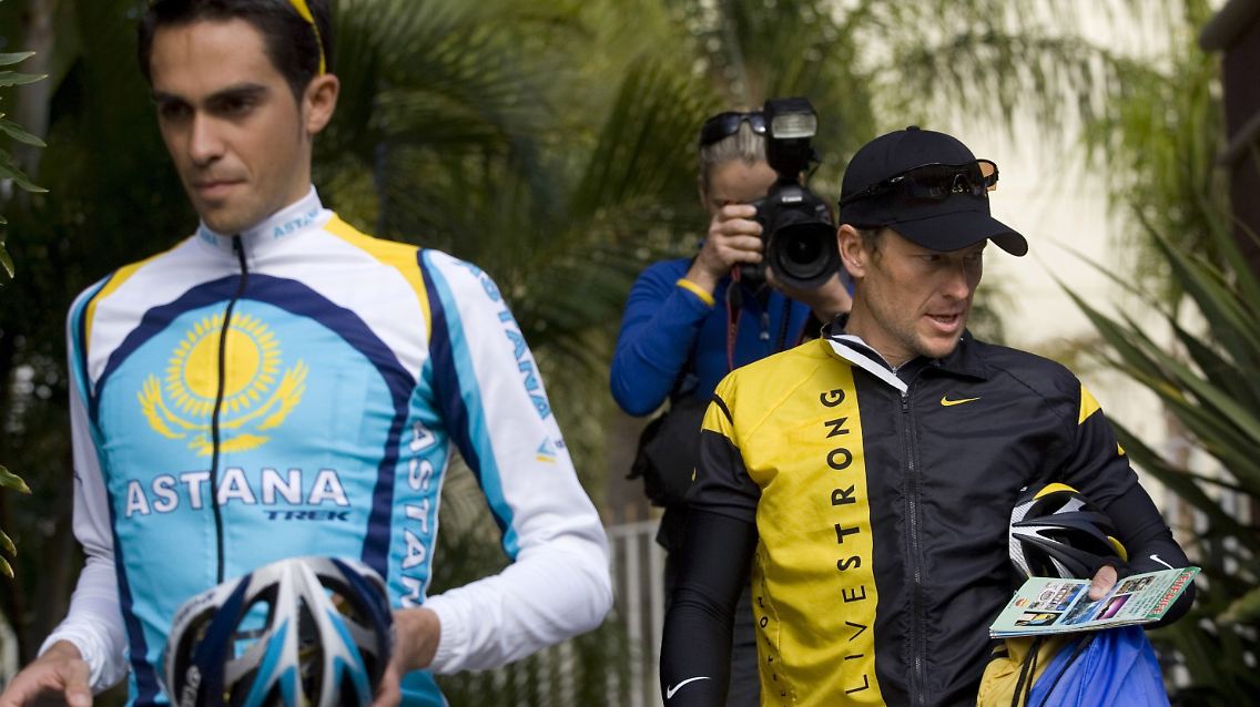 Gingen nach der Tour 2009 getrennte Wege - Alberto Contador, links, und Lance Armstrong.