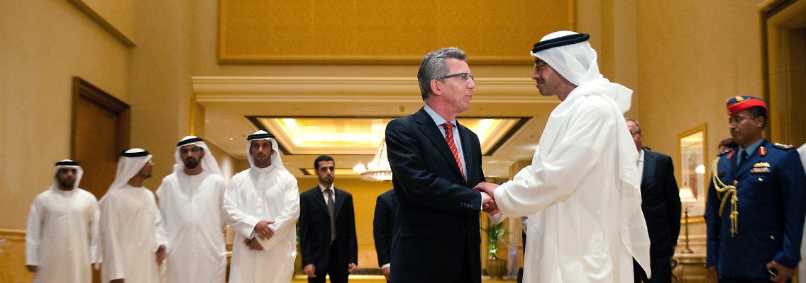 Verteidigungsminister de Maizière und VAE-Außenminister Said al-Nahjan.