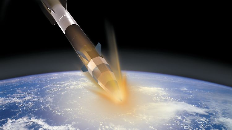 Die Darstellung zeigt den Wiedereintritt von "Shefex II" in die Erdatmosphäre - der riskanteste Augenblick der Mission.